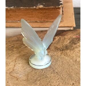 Vtg Sabino France Opalescent Art Glass Butterfly Figurine w/ Original Label 3"